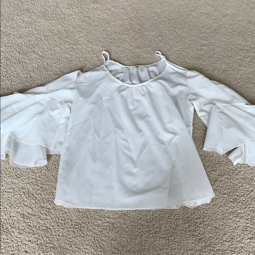 White spaghetti strap too with cut out shoulders